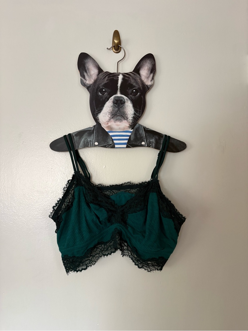 Aerie Lace-Trim Bralette in Deep Teal